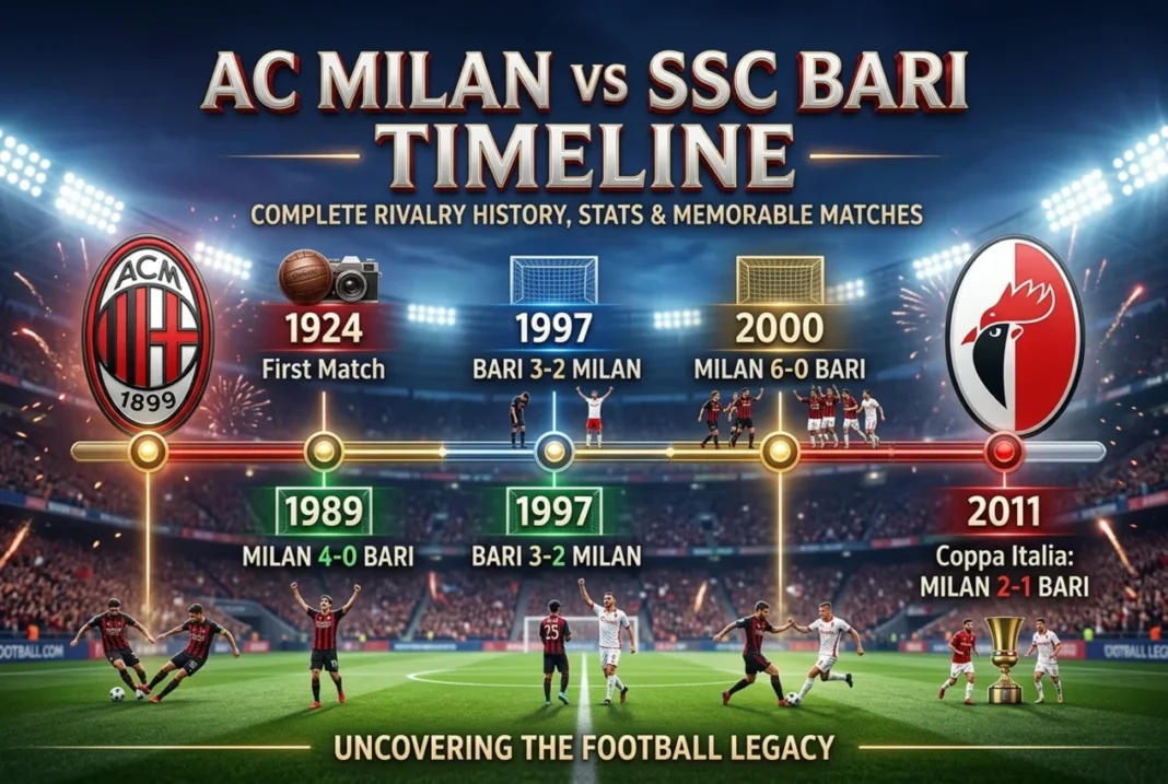 AC Milan vs SSC Bari Timeline Complete Rivalry History, Stats, Memorable Matches & Football Legacy