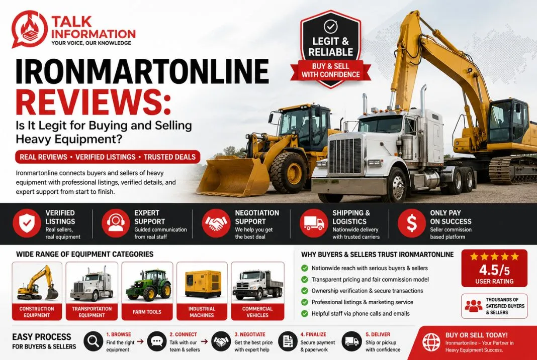 Ironmartonline Reviews: Is It Legit for Buying and Selling Heavy Equipment?